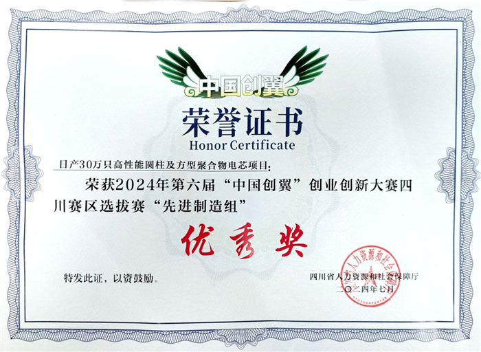 中国创翼优秀奖
